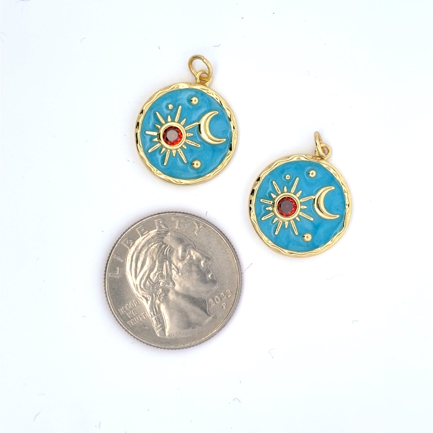 Celestial Sun/Moon Charm Pendants