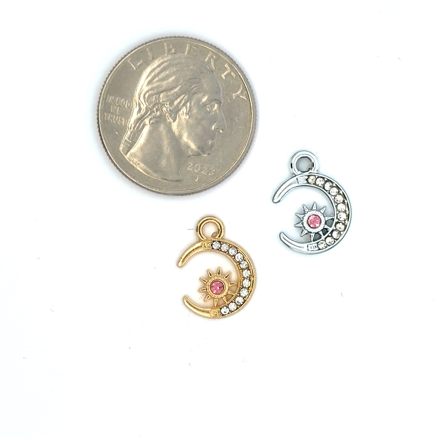 Charming Sun and Moon charms (gold or silver)