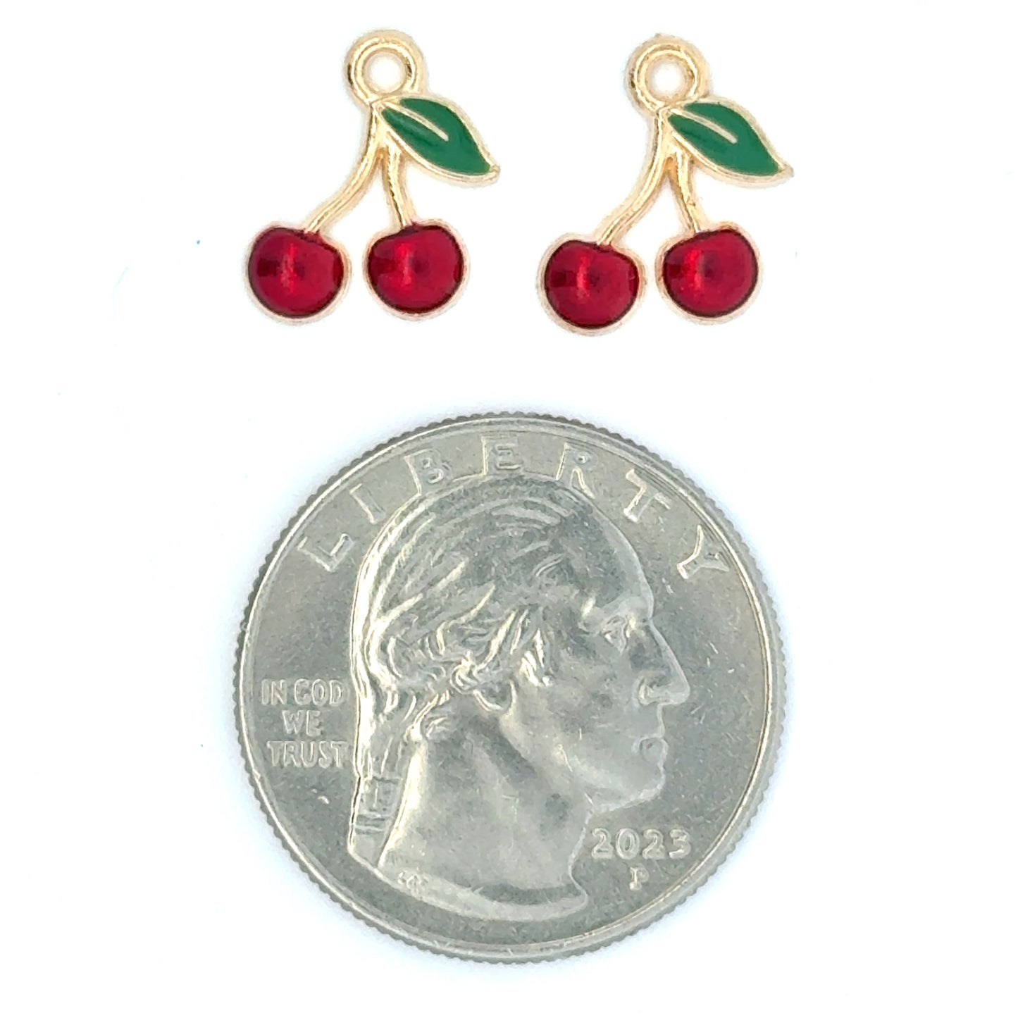 Charming Cherry Stainless Steel Charms