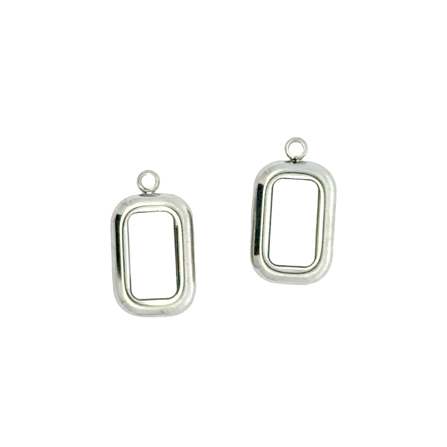 Elegant Silver Charms with Pearl Center