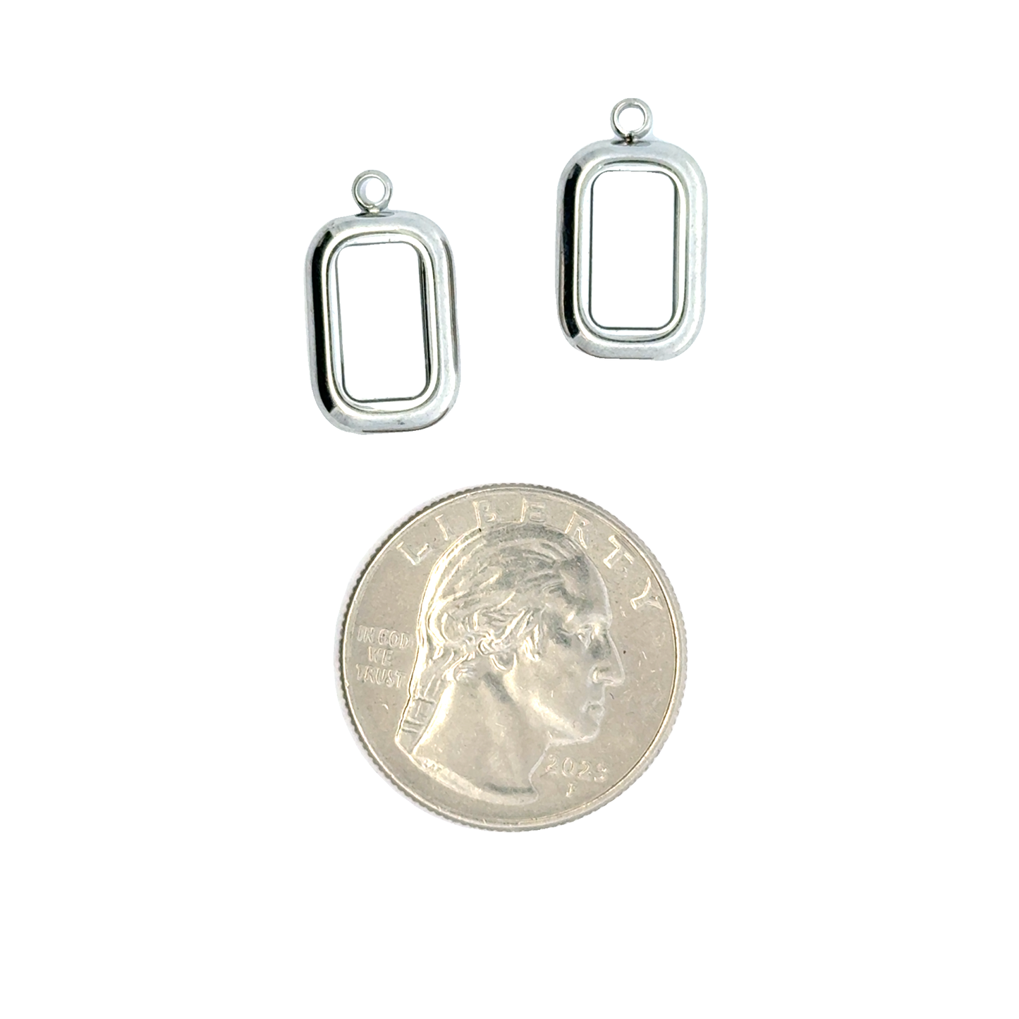 Elegant Silver Charms with Pearl Center