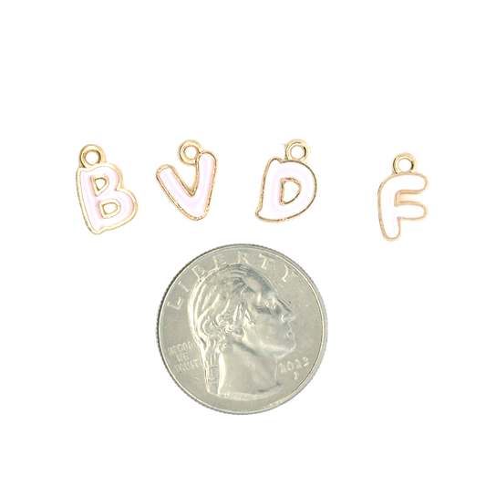 Charming PINK Alphabet Charms