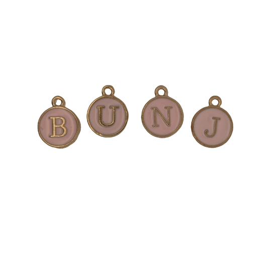 Charming Initial Charms LIGHT PINK