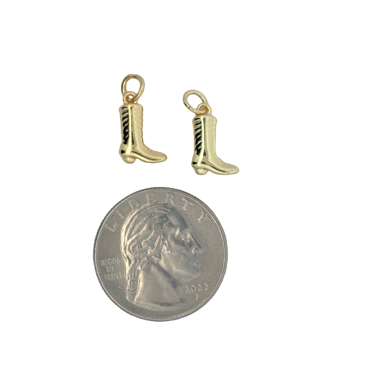 Charming Mini Gold Boot Charms