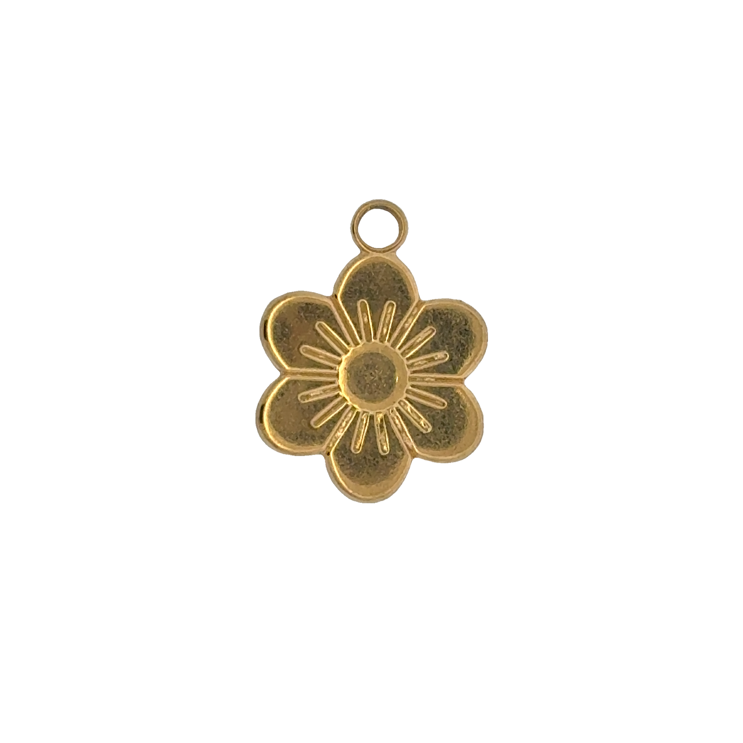 Charming Gold Flower Charm