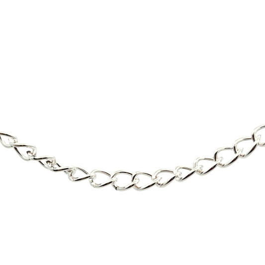 “Luna” Elegant Shiny Silver Chain