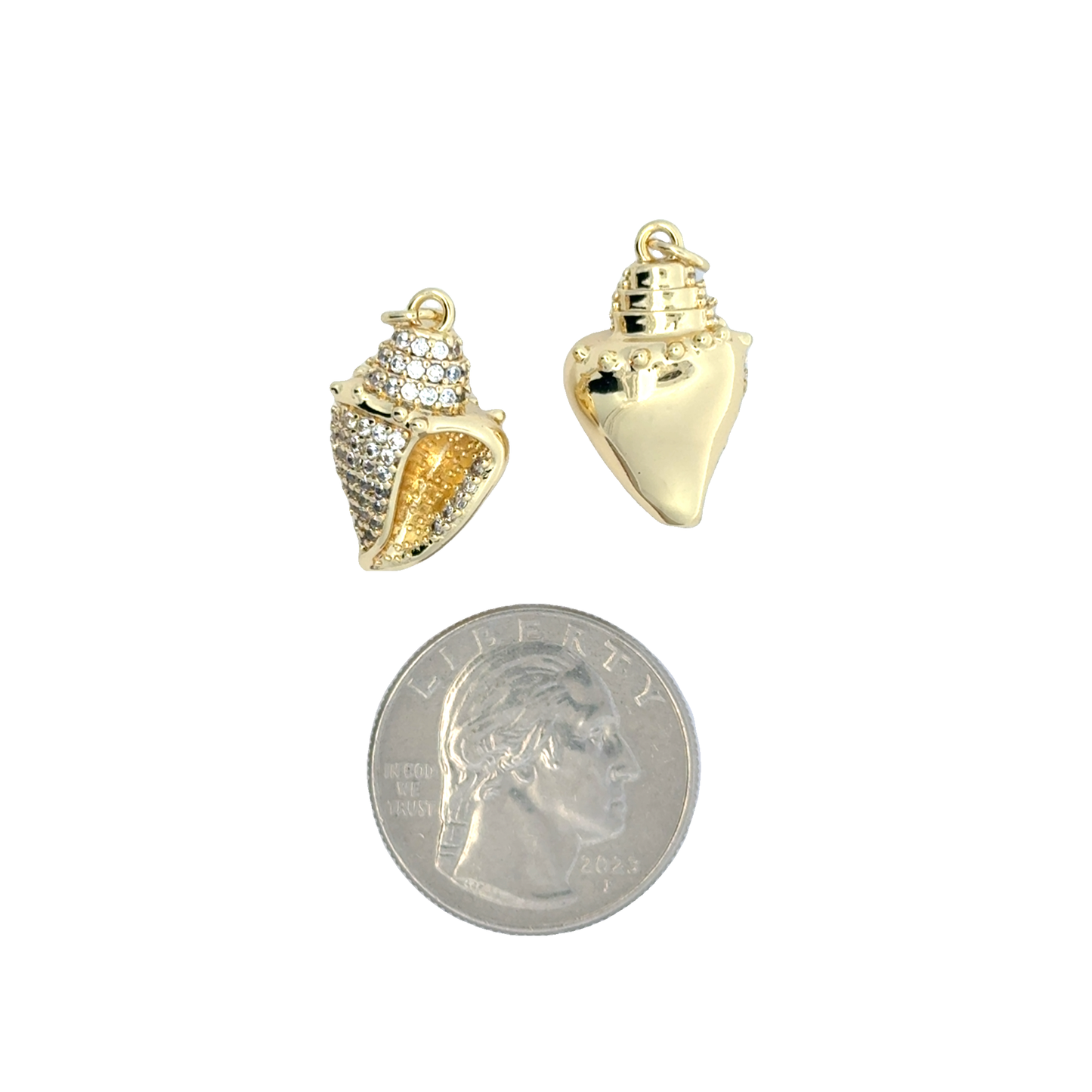 Elegant Gold Shell-Shaped Charms