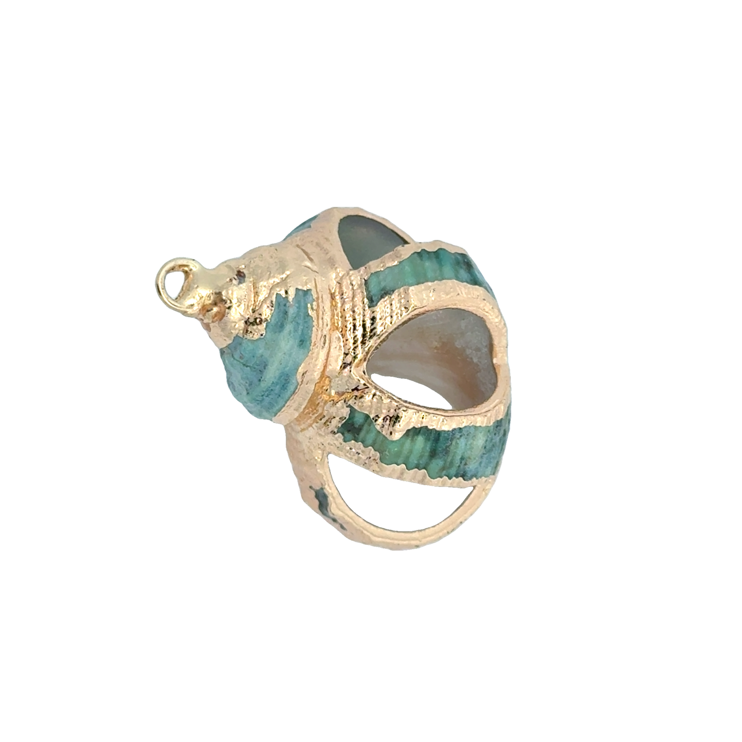 Elegant Shell Pendant with Gold Accents