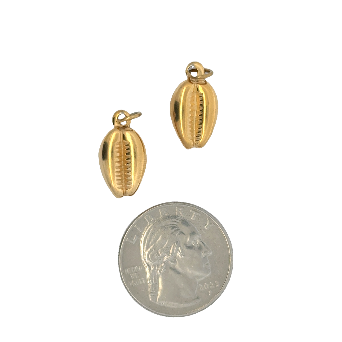 Elegant 18k Gold Seashell Charms