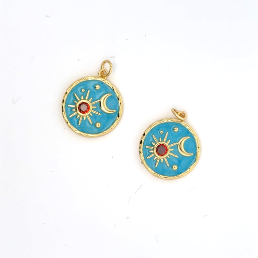 Celestial Sun/Moon Charm Pendants