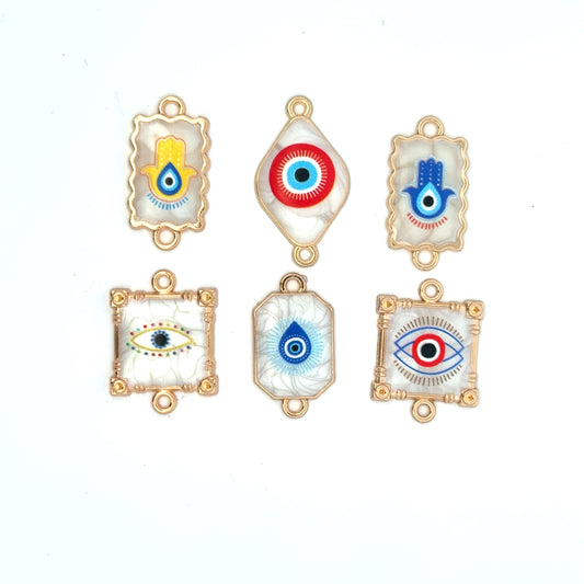 Colorful Evil Eye Charms Connectors