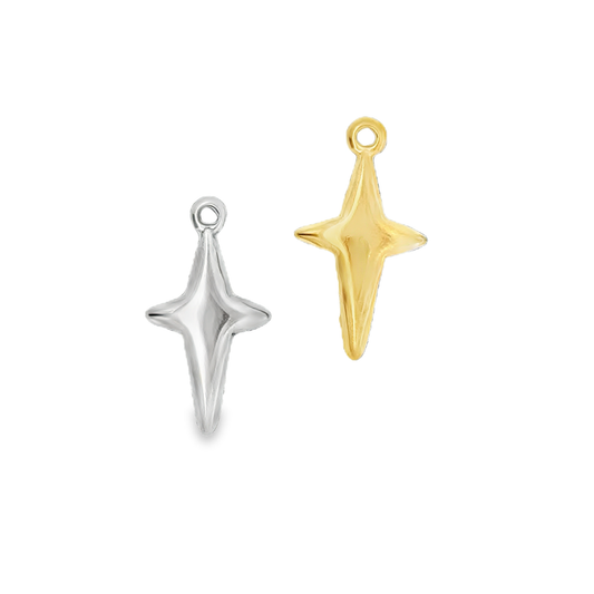 Stylish Star-Shaped Charms 18k gold or Silver