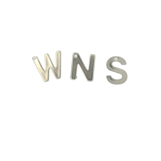 Stylish Silver Stainless Steel Letter Charms