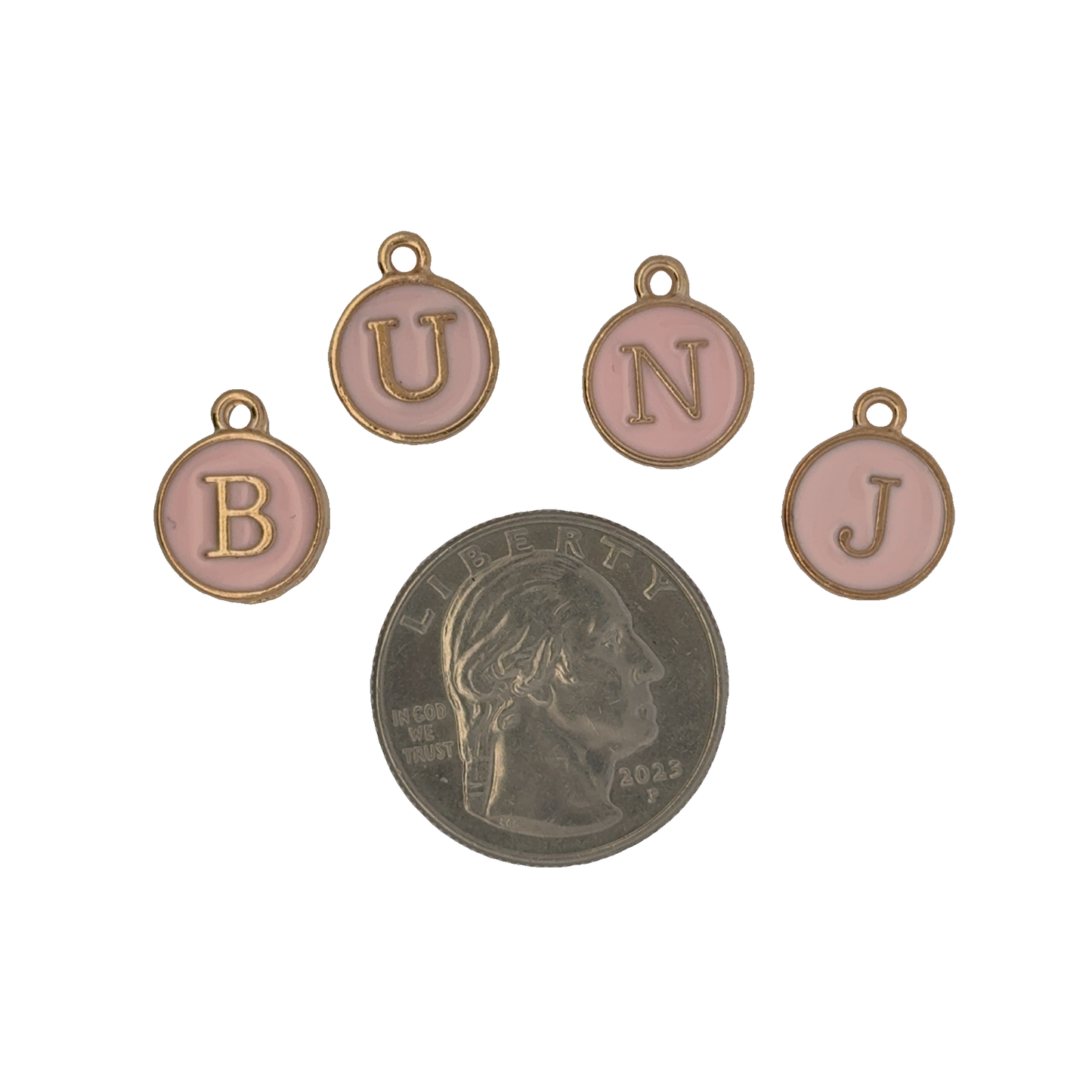 Charming Initial Charms LIGHT PINK