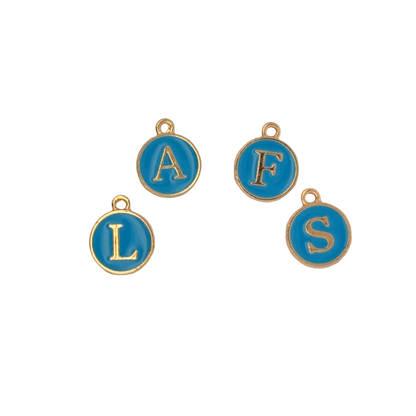 Colorful Initial Blue Charms