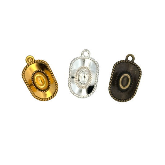 Elegant Trio of Decorative 3D Cowboy Hat Charms