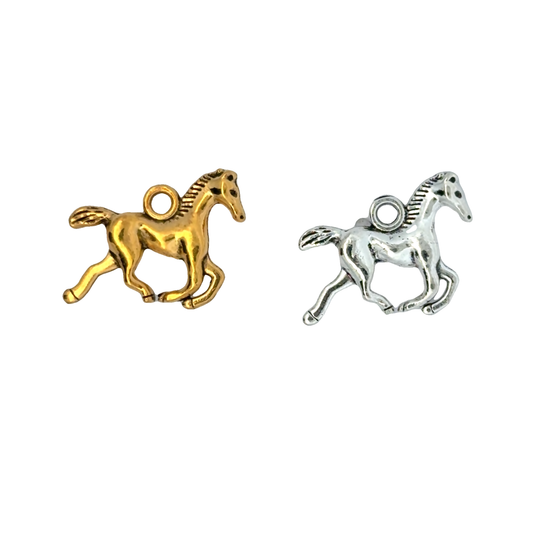 Charming Horse Charms in Gold and Silver