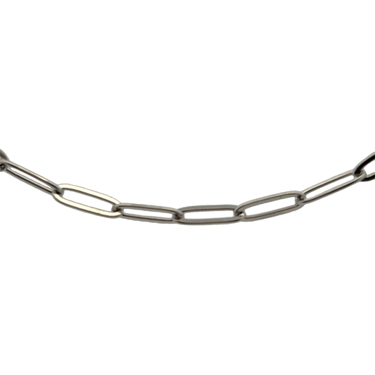 “Violet” Elegant Silver Paperclip Chain
