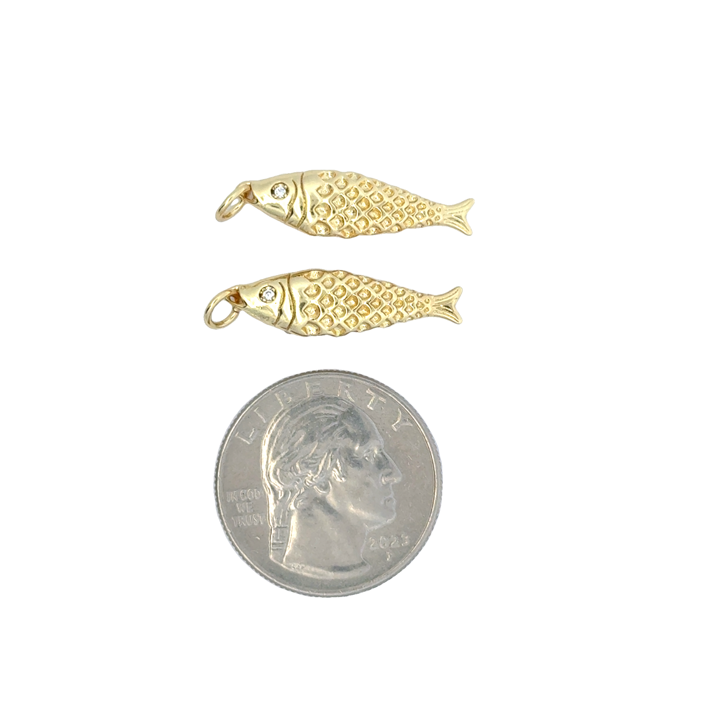 Elegant Fish Charm in Gold