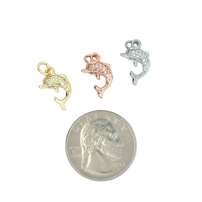 Charming Bling Dolphin Charms