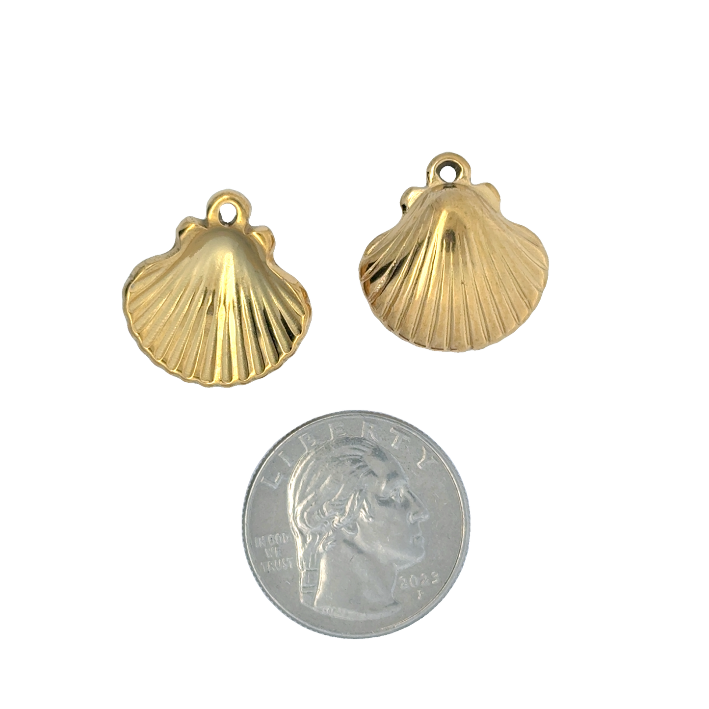 Elegant Gold Shell Charms